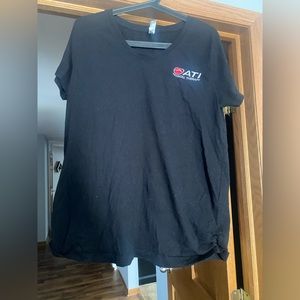 ATI Short Sleeve Loose Black Top